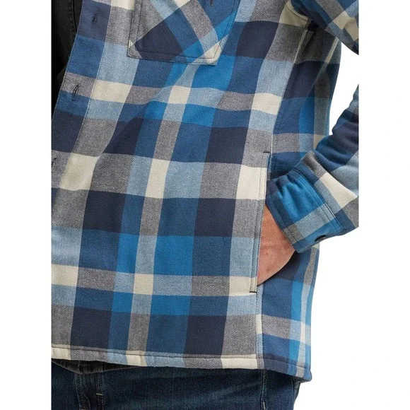 Wrangler Heavyweight Hooded Shirt Jacket Size S small NWT Work Casual Sport - Picture 4 of 5